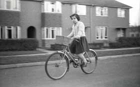 Rosemary on bike