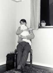 Ian Hockney with cat