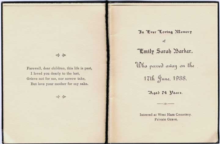 Funeral card