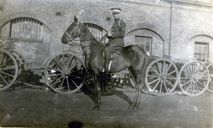 Percy Hulme on horse
