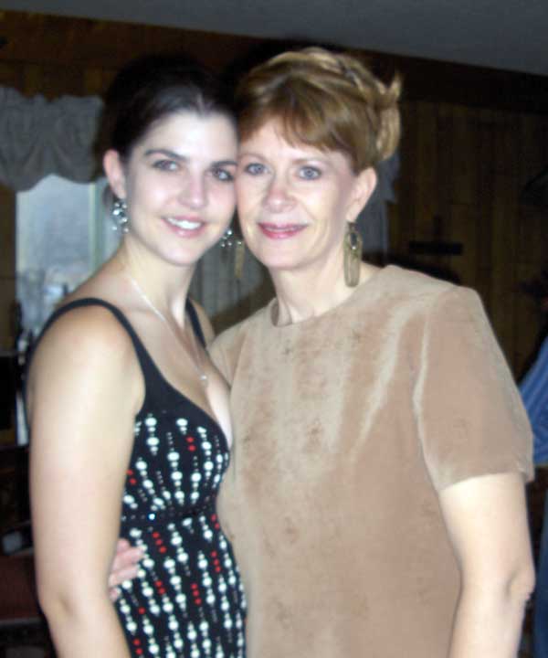 Anne Scofield with her mother