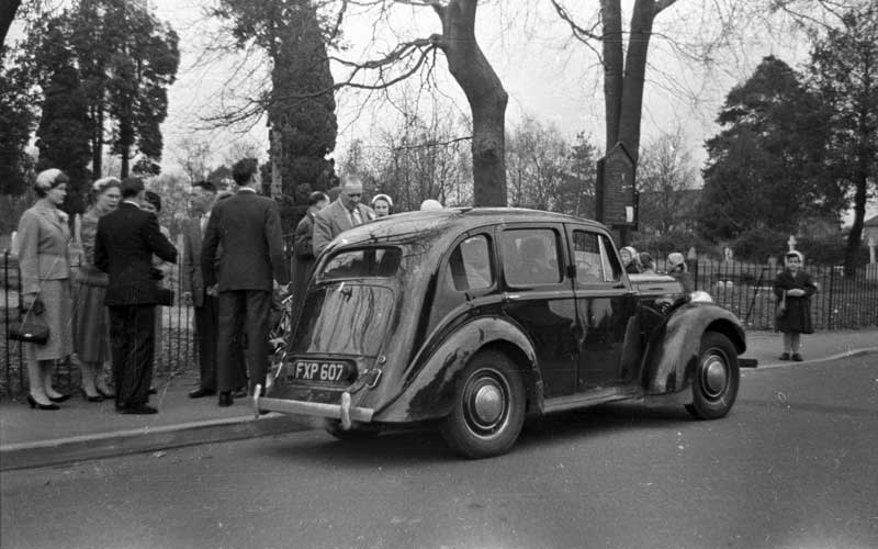 Leaving the churchyard