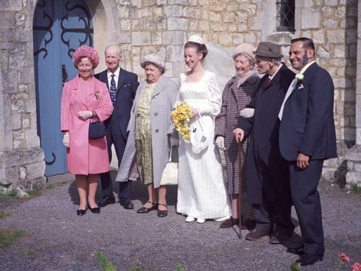 Bride's family group