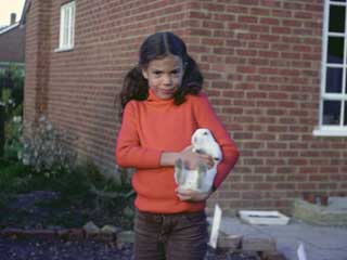 Kirsty with rabbit