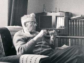 Grandad knitting