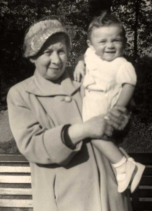 Christopher with great aunt Olive